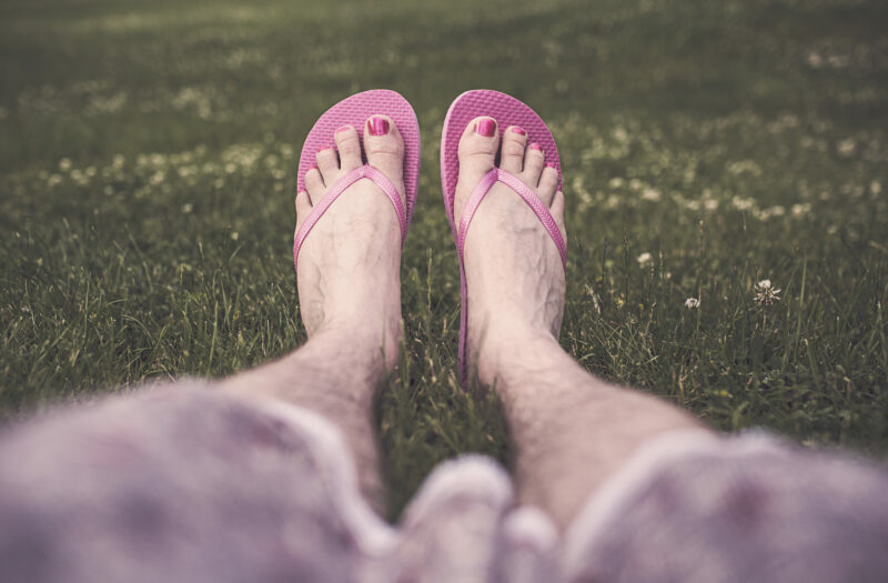 Man Wearing Sandals Free Stock Photo