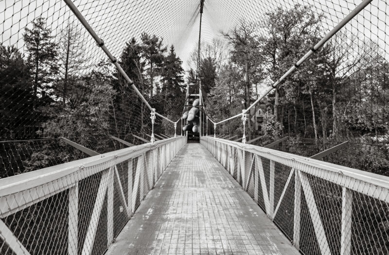Pedestrian Suspension Bridge Free Stock Photo