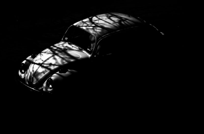 Black and White Car Free Stock Photo