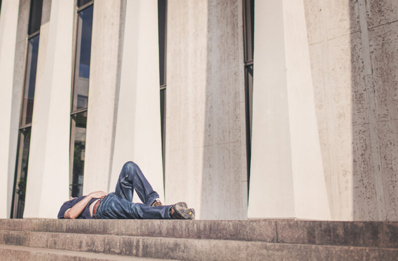 Laying Down on Pavement Free Stock Photo