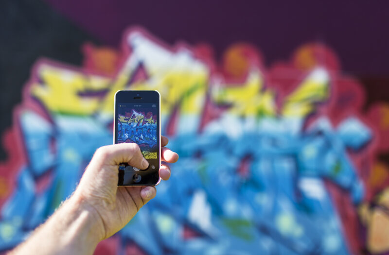 Photographing Graffiti Free Stock Photo