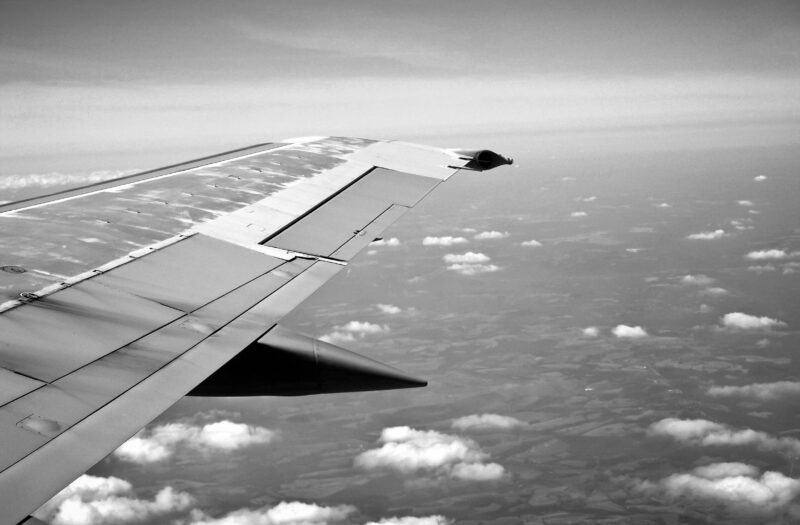Flying Aeroplane Wing Free Stock Photo