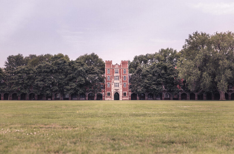 College Brick Building Free Stock Photo