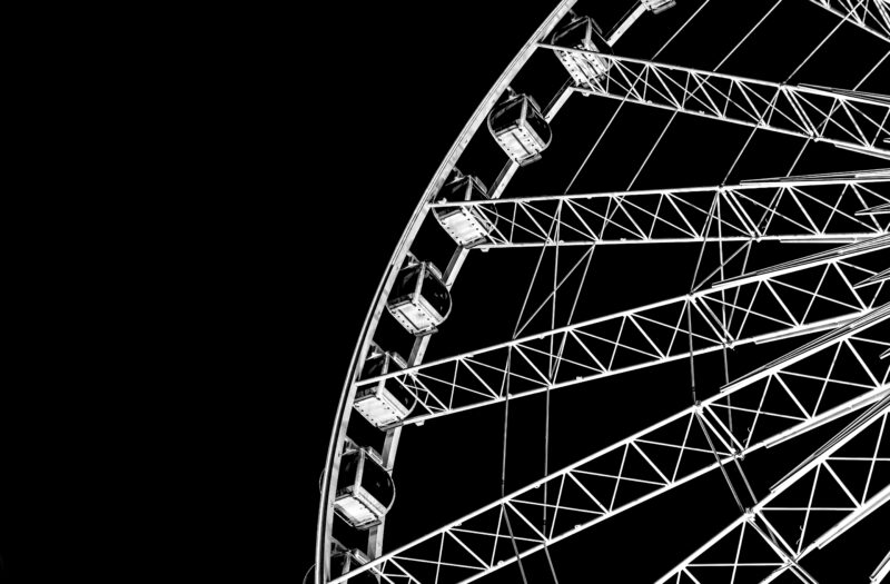 Black & White Carousel Free Stock Photo