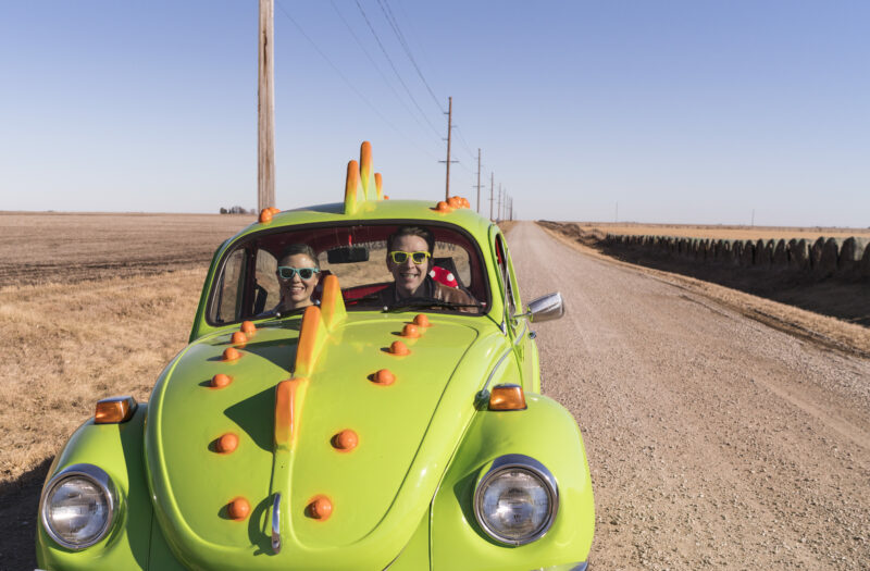 Couple Driving Car Free Stock Photo