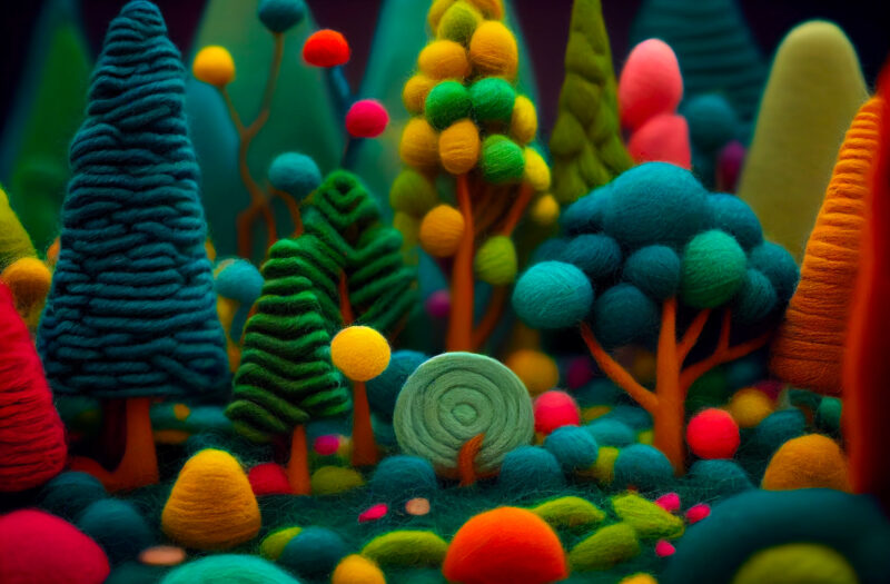 View Colorful Forest Fantasy Free Stock Image