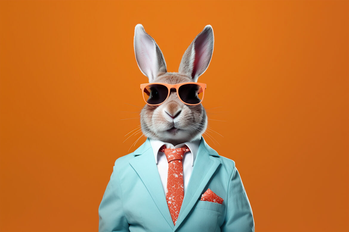 Cool Bunny Salesperson Free Stock Photo